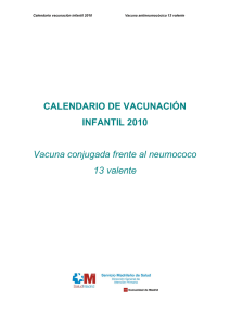 Calendario de vacunación infantil de Madrid. Junio 2010