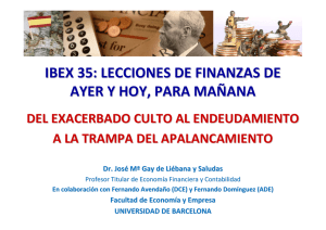 IBEX 35: LECCIONES DE FINANZAS DE AYER Y HOY, PARA
