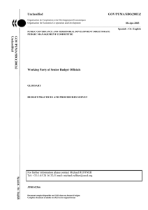 Unclassified GOV/PUMA/SBO(2003)