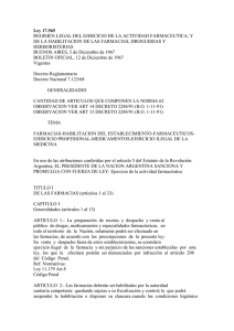 Ley 17.565 REGIMEN LEGAL DEL EJERCICIO DE LA ACTIVIDAD