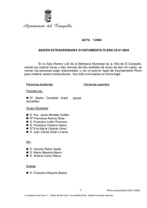 Pleno acta 01-2004p - Ayuntamiento de El Campello