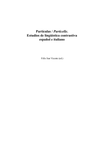 Partículas / Particelle. Estudios de lingüística contrastiva español e