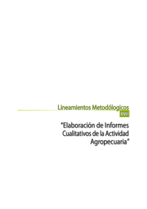 “Elaboración de Informes Cualitativos de la Actividad Agropecuaria”
