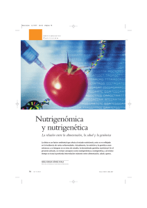 Nutrigenómica y nutrigenética - ANME