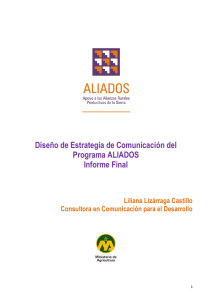 Diseño de Estrategia de Comunicación del Programa ALIADOS
