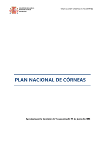 documento plan nacional de corneas 2016