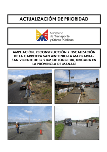 proyecto carretera san - Ministerio de Transporte y Obras Públicas