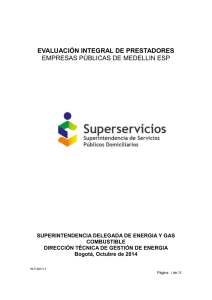 Evaluación integral Empresas Publicas de Medellín E.S.P (EPM)