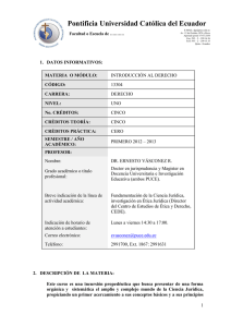 Introduccion al Derecho - Pontificia Universidad Católica del Ecuador