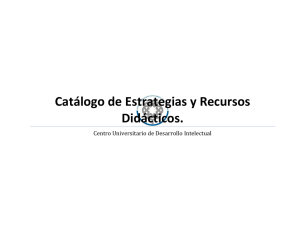 Catálogo de Estrategias y Recursos Didácticos.