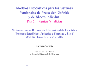 Rentas Vitalicias - Universidad Nacional de Colombia : Sede Medellin