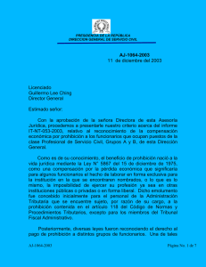 AJ-1064-2003 - Dirección General de Servicio Civil de Costa Rica