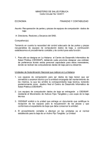 Recuperaci&oacute;n de partes y piezas de equipos de computaci&oacute;n dados