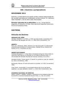 DSI / Doctrina y jurisprudencia NOVIEMBRE 2012 DOCTRINA