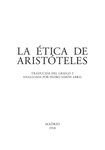 La Ética de Aristóteles, traducción de Pedro Simón Abril (c. 1570