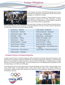 Cortos Olímpicos FEBRERO 2016 - Comité Olímpico Nacional de
