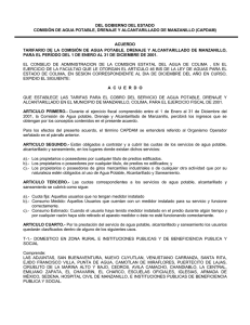 DEL GOBIERNO DEL ESTADO COMISI&Oacute;N DE AGUA POTABLE