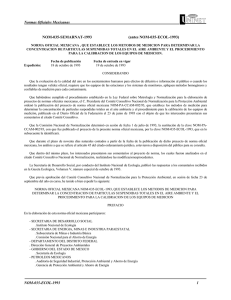 antes NOM-035-ECOL-1993 - LEGISMEX Legislación Ambiental
