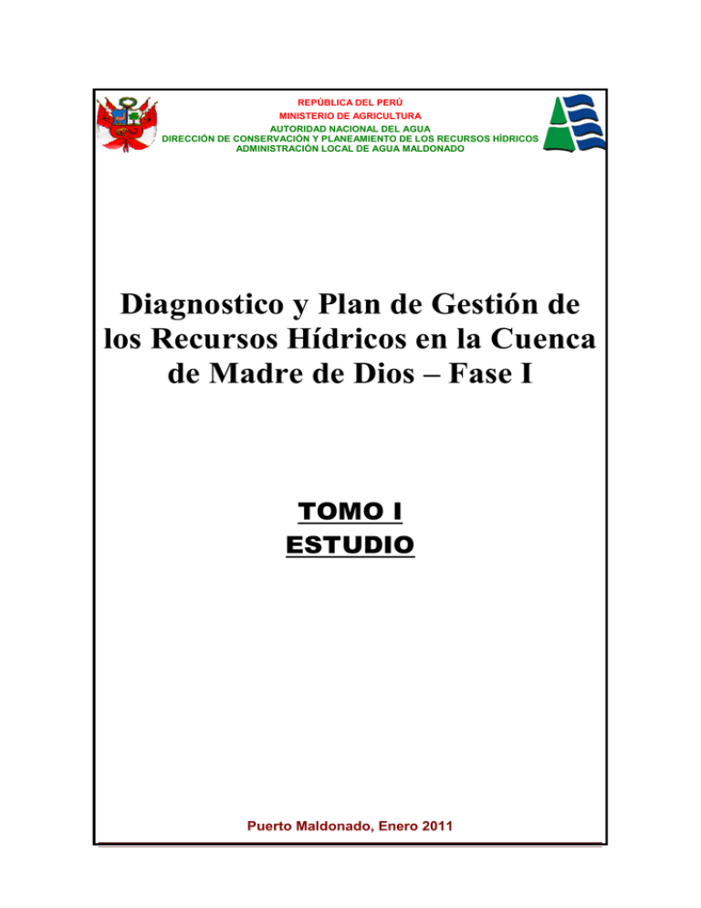 Diagnostico Y Plan De Gestión De Los Recursos Hídricos En La