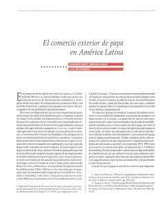 El comercio exterior de papa en América Latina