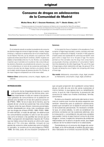 Consumo de drogas en adolescentes de la Comunidad