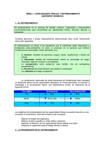 capacidades físicas y entrenamiento