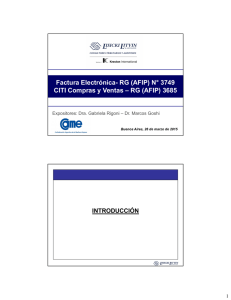 Factura Electrónica- RG (AFIP)