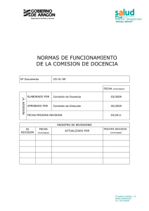 normas de funcionamiento de la comision de docencia