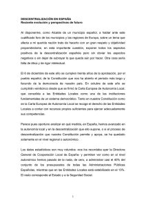 DESCENTRALIZACIN EN ESPAA - Web del Alcalde de Málaga