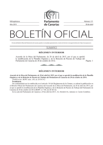 Acuerdo de la Mesa del Parlamento, de 28 de abril de 2015, por el
