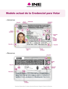 Modelo actual de la Credencial para Votar