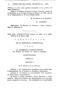 Constitución 1908 - Cámara de Diputados