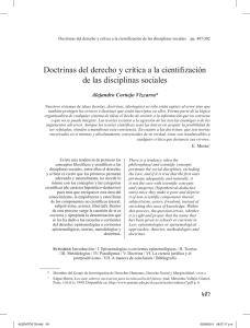 Doctrinas del derecho y crítica a la cientifización de las disciplinas