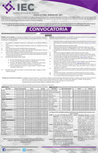 Convocatoria - Instituto Electoral de Coahuila