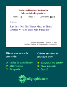 Revista del Instituto Nacional de Enfermedades Respiratorias en