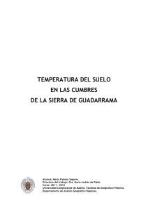 temperatura del suelo en las cumbres de la sierra de guadarrama