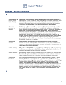 Glosario Sistema financiero - Observatorio Económico de México