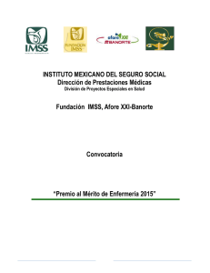 Convocatoria del Premio al Mérito de Enfermería IMSS 2015