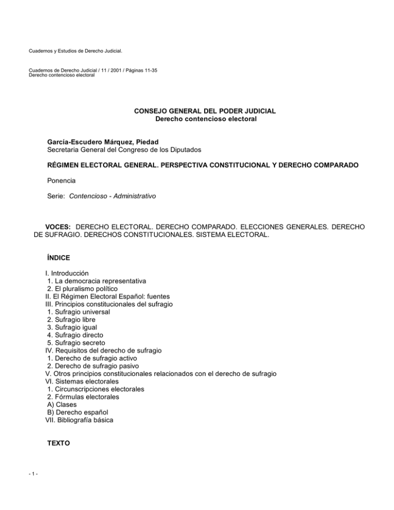 CONSEJO GENERAL DEL PODER JUDICIAL Derecho Contencioso