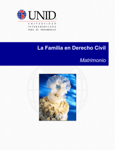 La Familia en Derecho Civil Matrimonio