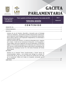 Gaceta Legislativa - Poder Legislativo del Estado de Campeche