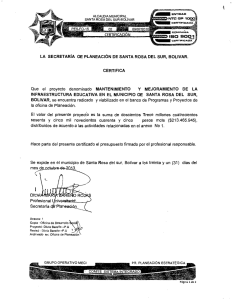 I ISO 9001 I LA SECRETARIA DE PLANEACION DE SANTA ROSA