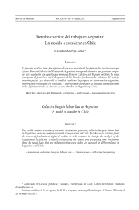 Derecho colectivo del trabajo en Argentina: Un modelo a considerar