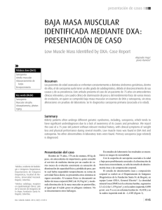 baja masa muscular identificada mediante dxa: presentación de caso