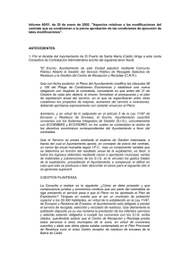 Informe 40/01, de 30 de enero de 2002. "Aspectos relativos a las