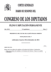 20 de diciembre de 2011 - Congreso de los Diputados