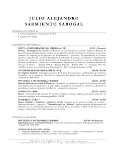 julio alejandro sarmiento sabogal - Pontificia Universidad Javeriana