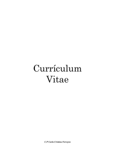 Currículum Vitae - Facultad de Humanidades, Ciencias Sociales y