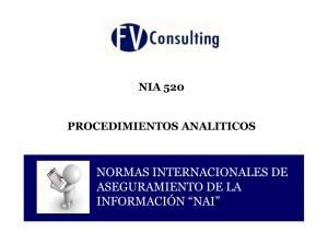 (Microsoft PowerPoint - NIA 520 - Procedimientos anal\355ticos_FV)