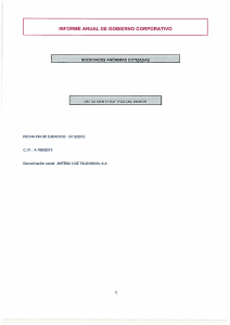 Informe de Gobierno Corporativo 2012